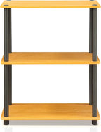 Furinno TURN-N-TUBE Storage Shelves, 3-Tier Book Shelf, Corner Shelf, Toolless - Image 4
