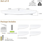 Forbena Corner White Floating Book Shelves - Image 2
