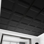 Art3d 12-Pack Square Black Drop Ceiling Tile 2ft x 2ft, PVC Ceiling Panel 24 x - Image 2
