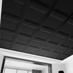 Art3d 24-Pack Square Drop Ceiling Tile 2ft x 2ft in Black, PVC Ceiling Panel 24 - Image 3