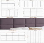 IFNOW Wall Mounted Upholstered Headboard Full, 3D Peel and Stick Soundproof - Image 6