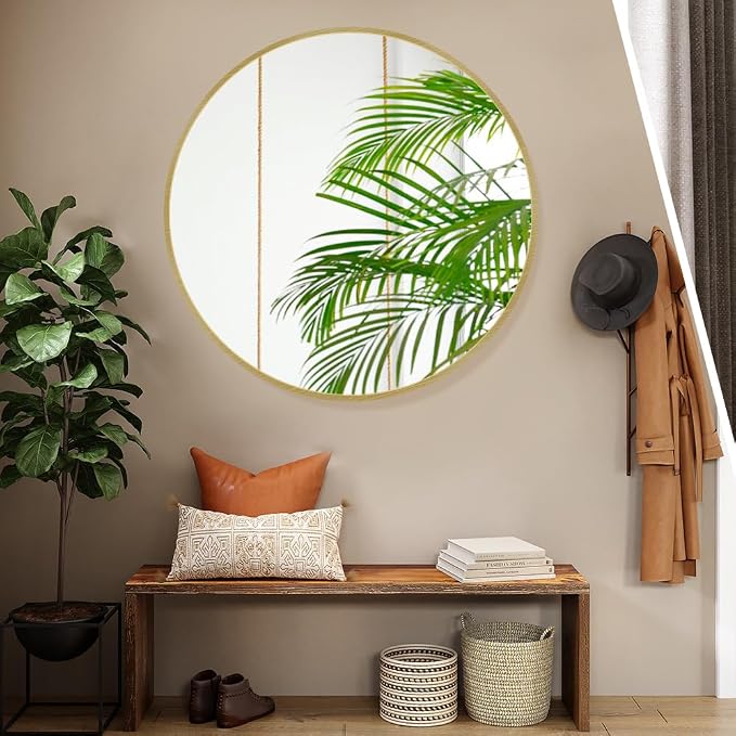 Itrue Round Gold Mirror 36 Inch - Image 2