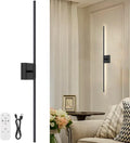 Battery Operated Wall Sconce, 3000K-6000K Dimmable Black Wall Lights by JZEKVN