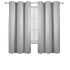 LEMOMO Light Grey Blackout Curtains 42 x 54 Inch Length Set of 2 Panels Grommet - Image 2