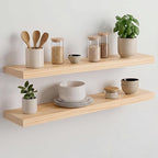 Homeforia 30 inch Natural Floating Shelf, High End Solid Real Wood 30inch Small by Homeforia