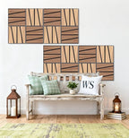 WoveN SounD Artisan Acoustic Wall Panels, 16 Pack 12x12 Inch, PVC Wood Grain - Image 9