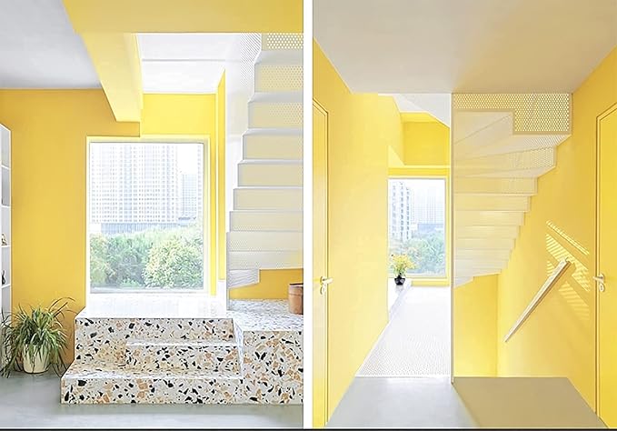 Dimoon 118''x17.7'' Yellow Peel and Stick Wallpaper Contact Paper Modern Self - Image 3
