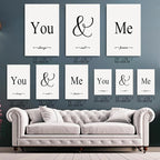 GUBIYU Black & White Bedroom You And Me Canvas Poster - Image 2