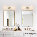Wall Sconces Set of Two, Hardwired Brass Bathroom Sconces Wall Lighting - Image 5