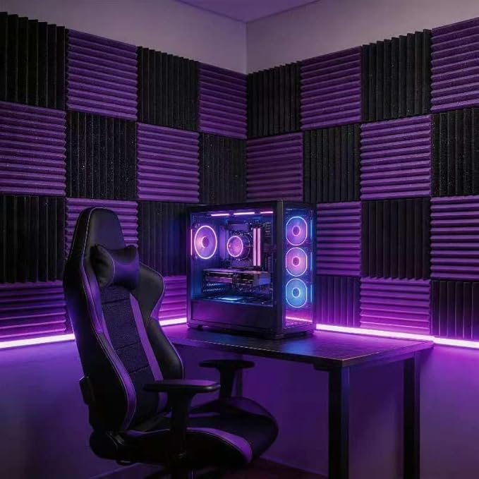 96 Pack Allxinlog Absorb the echo Acoustic Foam Panel Wedge Studio - Image 4
