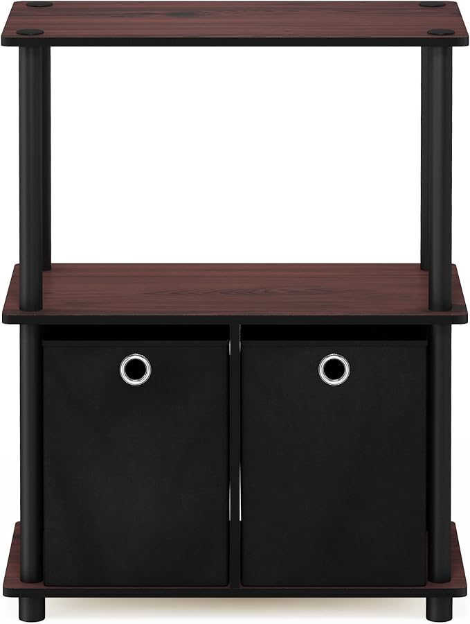 Furinno TURN-N-TUBE Storage Shelves, 3-Tier Toolless Book Shelf - Image 6