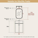 WallBeyond 20" x 30" Rounded Corner Arch Wall Mirror - Image 5