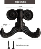Cast Iron Hook, Heavy Duty Vintage Cast Iron Hook - Image 3