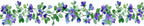 Purple Blue Floral Wallpaper Border 196x4 Inch Peel and Stick Wall Border Self - Image 2