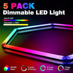 25Pack RGB 5 Hexagon LED Garage/Wall Lights, RGB 358 Kinds of Changes Dimmable - Image 3