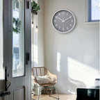 HZDHCLH Grey Wall Clock 12 Inch Silent Non Ticking Clock - Image 3
