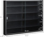 HOMCOM 5-Tier Display Cabinet, Glass Door Cabinet - Image 3