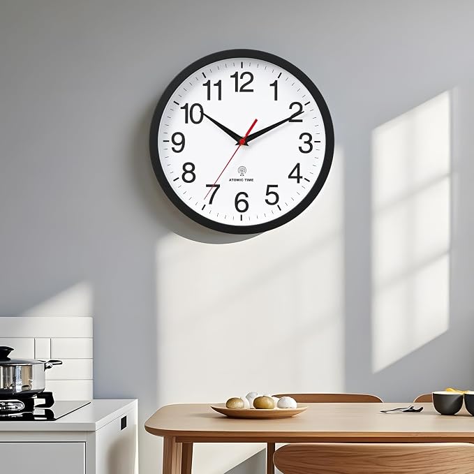 Rohioue Atomic Wall Clock, Modern 12 Inch Battery Operated Wall Clocks - Image 6