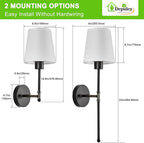 Depuley Battery Operated Wall Sconce: Set of 2 Wireless Wall Lights - Image 7