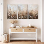 CHTEXA Wildflower Wall Art Canvas Set of 3, Rustic Neutral Botanical Prints - Image 5