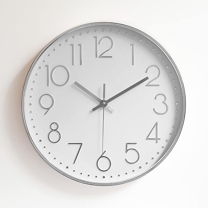 Tosnail 12 Inches Round Silent Non Ticking Quartz Wall Clock - Image 9