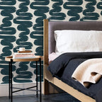 Tempaper x Bobby Berk Blue & Cream Wiggle Room Removable Peel and Stick - Image 2