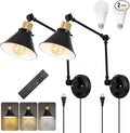 TRLIFE Dimmable Wall Sconce, Remote Control Plug in Wall Sconces Dimming by TRLIFE