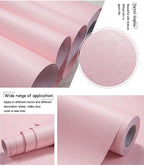 Cohoo Home Silk Pink Wallpaper Peel and Stick Contact Paper Pink Textured Silk - Image 5