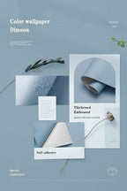 Dimoon 236''x17.7'' Blue Peel and Stick Wallpaper Contact Paper Modern Self - Image 4