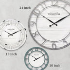 Presentime & Co 21" Farmhouse Series Wall Clock, Shiplap Style, Raised 3D - Image 6