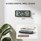 Soobest 8.5 Inch Digital Wall Clock Battery Operated - Image 2
