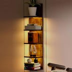 Homaterial 5 Tier Wall Shelf Unit, Modern Vertical Lack Wall Shelves by Homaterial