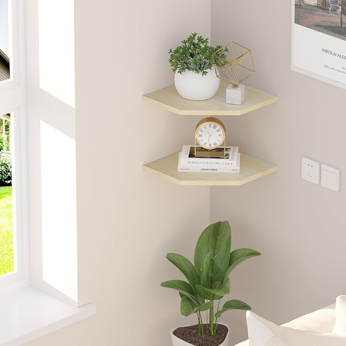 JJL Corner Shelving, Easy-to-Assemble, Floating Shelf - Image 2