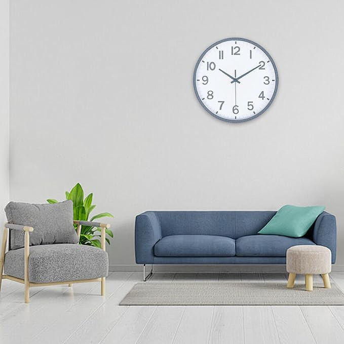 Wall Clocks Battery Operated 12 inch Modern Wall Clock, Silent Non Ticking Wall - Image 8