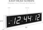 Ivation Oversized Large Digital Wall Clock - Image 2