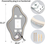 Modern Irregular LED Bathroom Mirror - Image 6