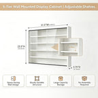 5-Tier Wall Mounted Display Cabinet, No Assembly Required Ready to Use Out of - Image 2