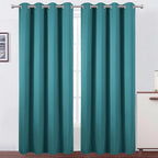 LEMOMO Blackout Curtains 52 x 90 Inch Long Sea Teal Curtains Set of 2 Panels by Lemomo