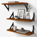Forbena Walnut Brown Wall Bookshelf by Forbena