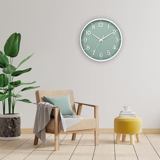 Wall Clocks Battery Operated 10 inch Modern Wall Clock, Silent Non Ticking Wall - Image 9