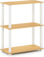 Furinno TURN-S-TUBE Storage Shelves, 3-Tier Book Shelf, Corner Shelf, Toolless - Image 5