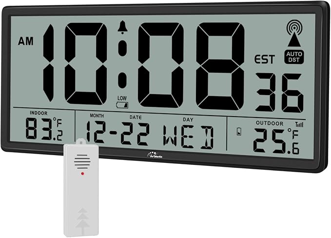 WallarGe Atomic Clock with Indoor Outdoor Temperature by WallarGe