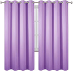 LEMOMO Blackout Curtains 66 x 72 Inch Long Lavender Curtains Set of 2 Panels - Image 2