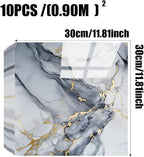 Chejiaye 10pcs Marble Peel and Stick Backsplash Waterproof Washroom Wall Panels - Image 4