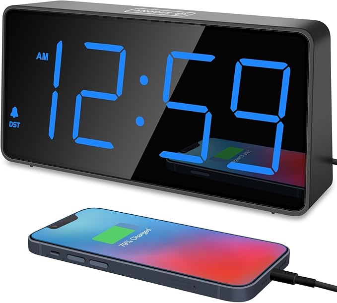 Peakeep Digital Alarm Clock for Bedroom Bedside, Loud Alarm Clock for Heavy by PEAKEEP