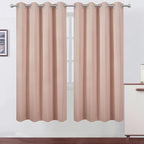 LEMOMO Blackout Curtains 66 x 72 Inch Long Blush Curtains Set of 2 Panels Room by Lemomo