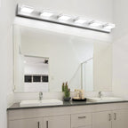 SineRise LED Modern Bathroom Vanity Light Fixtures, Matte White Modern Acrylic - Image 5