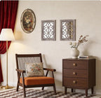 Set of 2 13x17 Inch Rectangular Shatterproof Decorative Wall Mirrors, Boho - Image 5