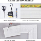 CRASPIRE 88 x 3.35 Inch White Crown Molding Peel and Stick Self Adhesive - Image 5
