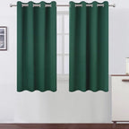 LEMOMO Blackout Curtains 66 x 54 Inch Long Dark Green Curtains Set of 2 Panels by Lemomo